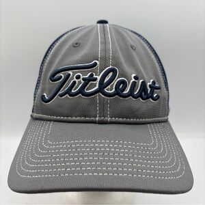 Titleist Men Adjustable Gray/Blue Embroidered Adjustable Baseball Golf Hat OSFM